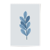 Blue Leaves Photographic Prints, Minimalist Leaf Art, Modern Botanical Wall Decor, Nature Inspired Artwork, Home Decor Prints - Tawshia